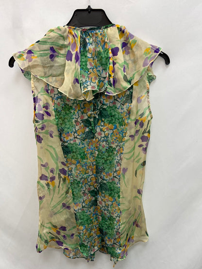 ZARA.Silk blouse with ruffles Ts