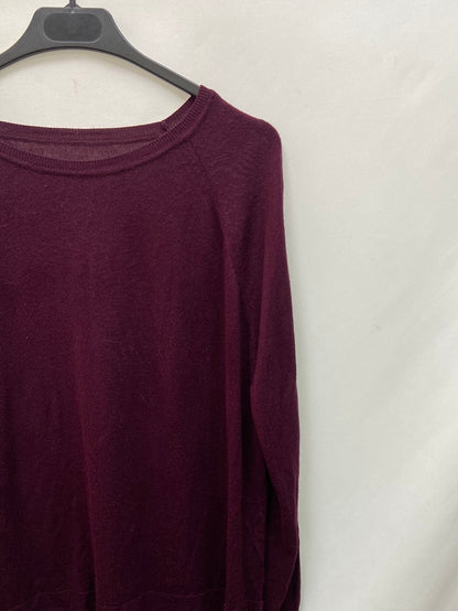 OTRAS.Jersey básico burdeos finito T.S/M