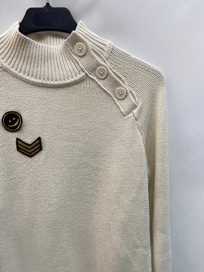 EASY WEAR. jersey beige parches T .XS