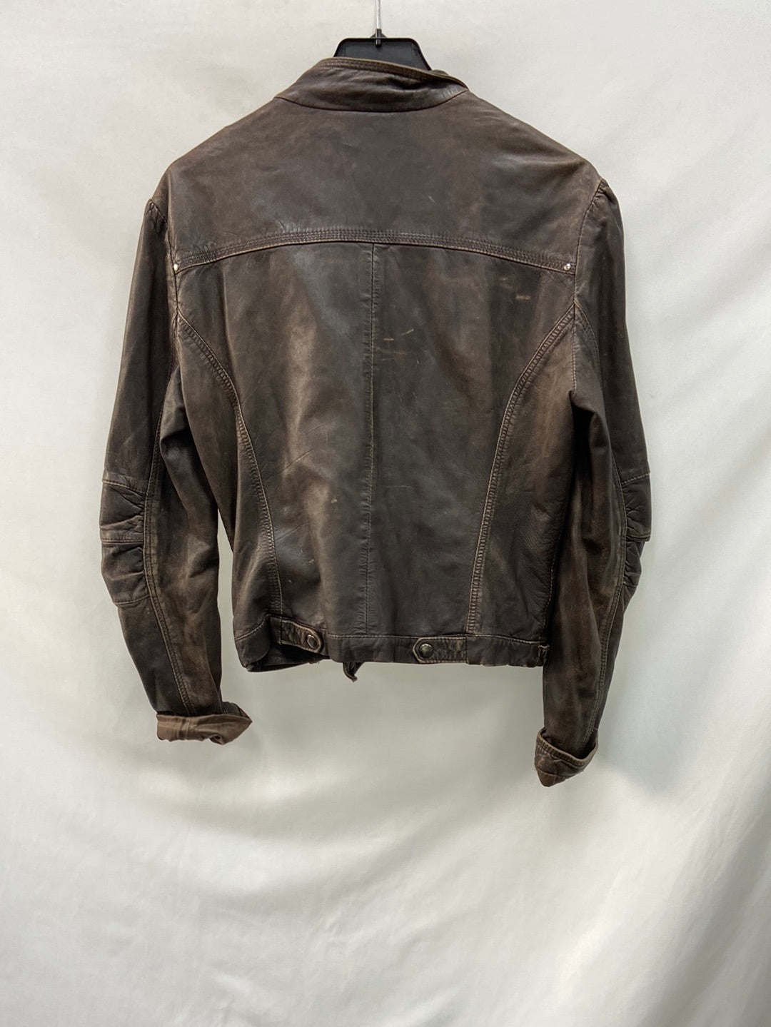 MarketZARA.Chaqueta piel efecto vintage T.L