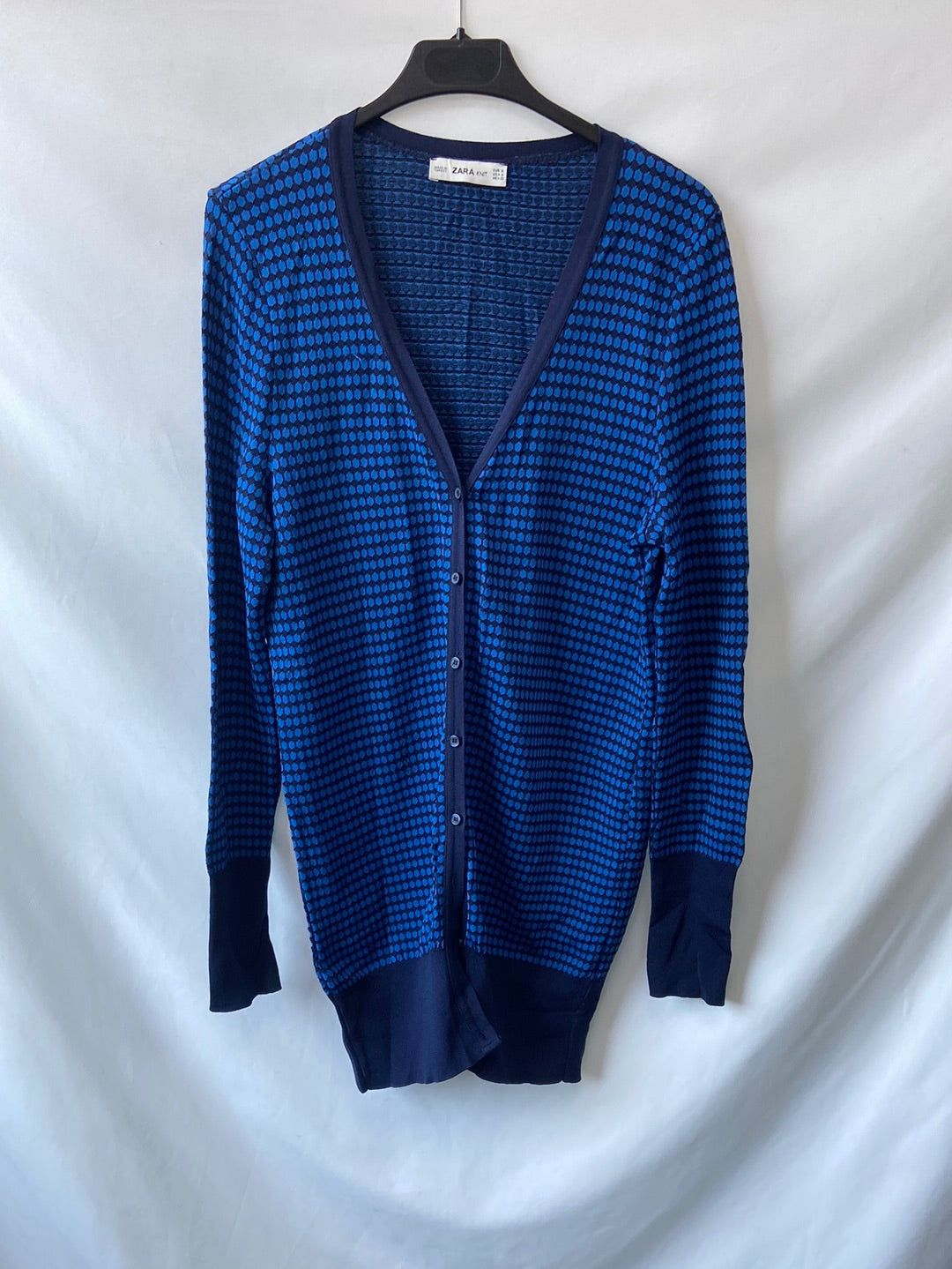 ZARA.Chaqueta punto azul T.M
