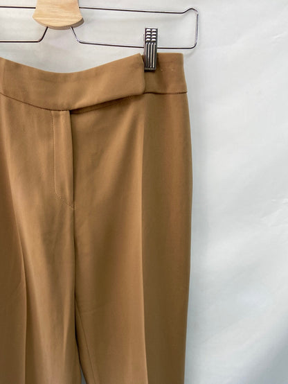 PEDRO DEL HIERRO. Camel pleated trousers, size 36