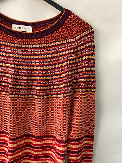 ZARA.Jersey finito punto elástico T.L