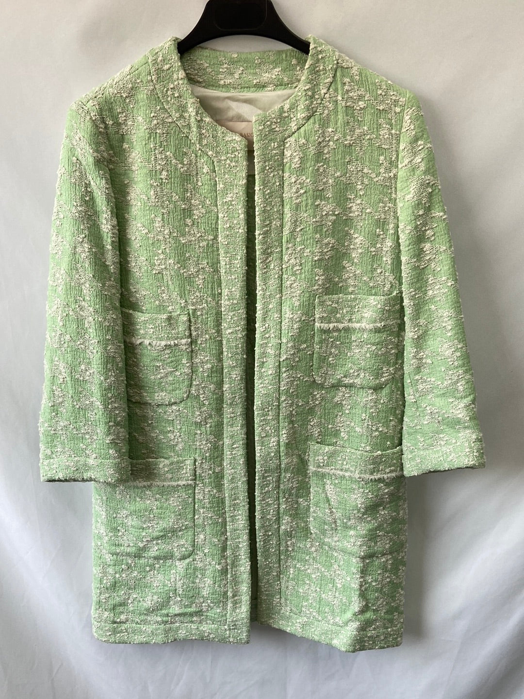 ZARA.Abrigo fino tweed T.s