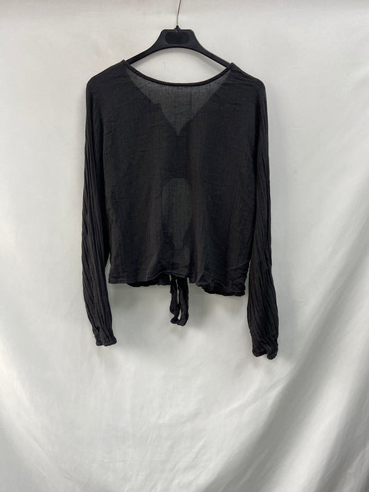 RENATTA&GO.Top gris abertura T.S