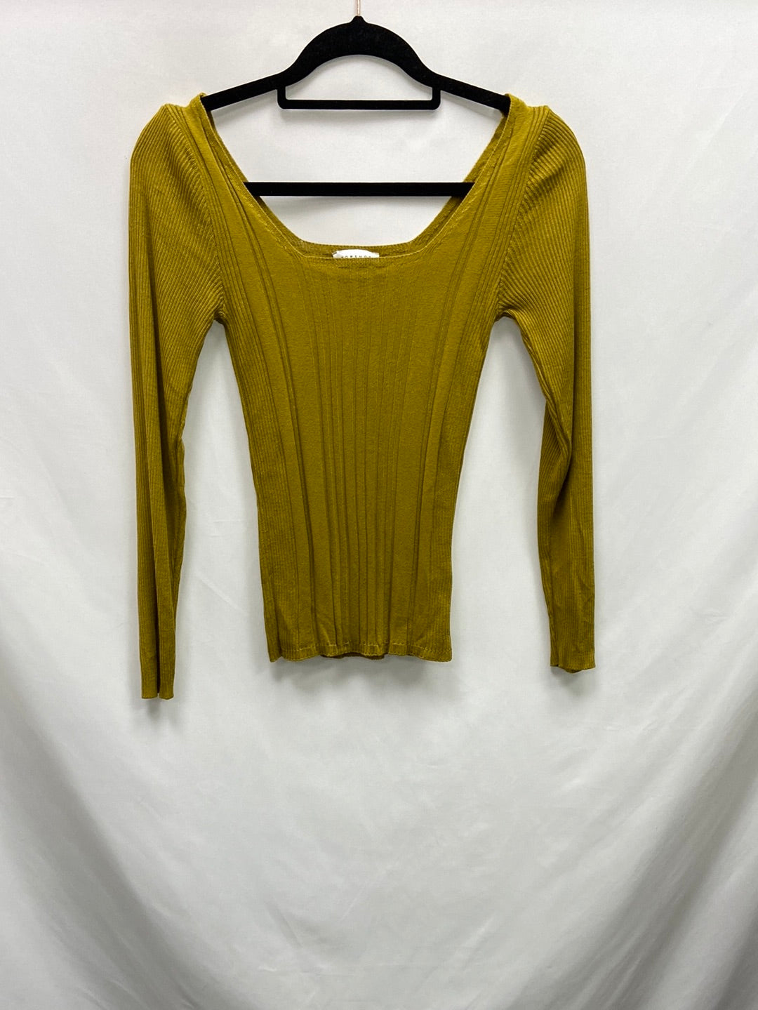 TOPSHOP.Mustard fine knit sweater T.XS