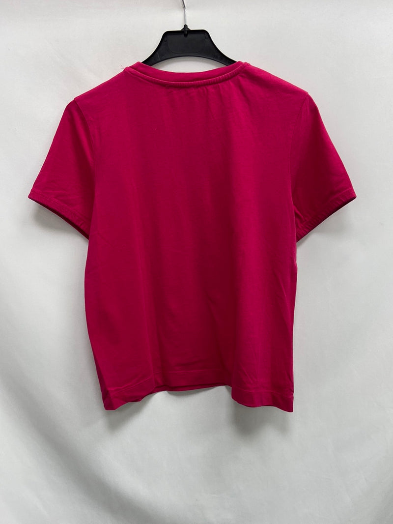 ZARA. Camiseta rosa botones T.m