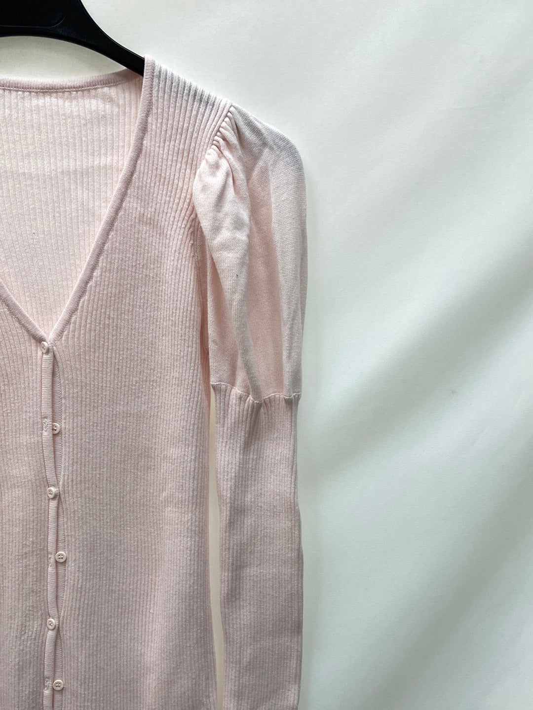 OTRAS.Rebeca básica rosa palo canalé T.XS/S