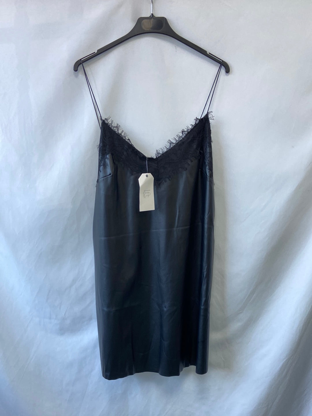 LEFTIES.Vestido lencero polipiel T.L