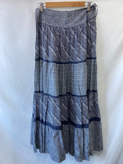 MANGO.Falda larga volantes T.36