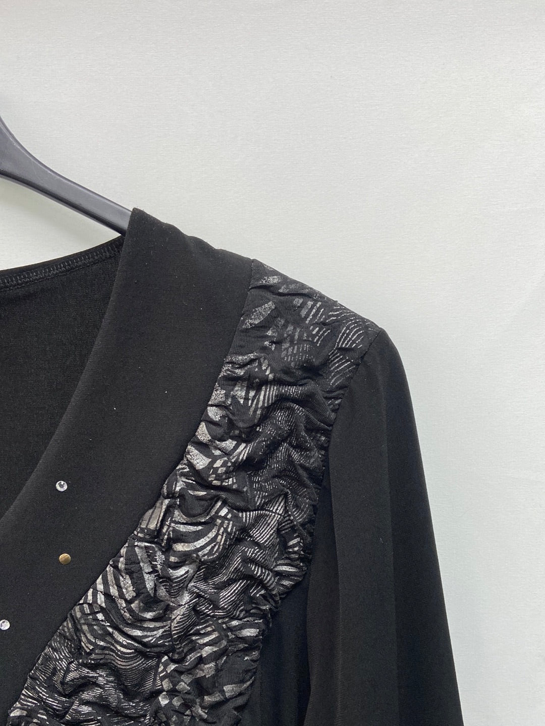 TANNATE.Top negro texturas T.50(M/L)