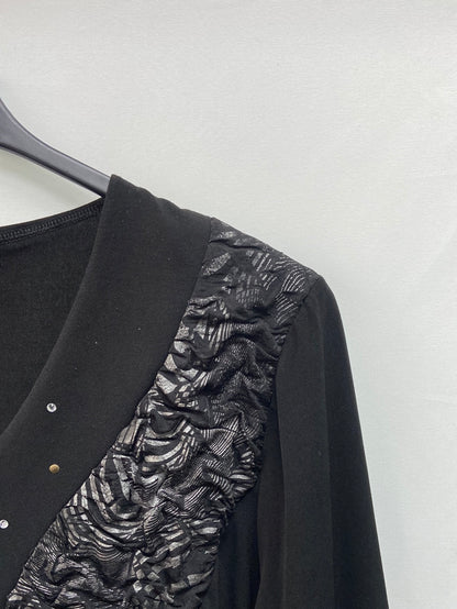 TANNATE.Top negro texturas T.50(M/L)