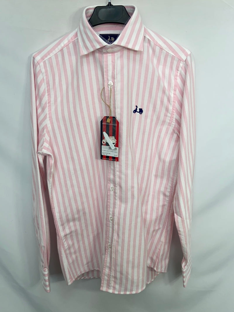 SCOTTA.Camisa de hombre rayas rosas T.xs
