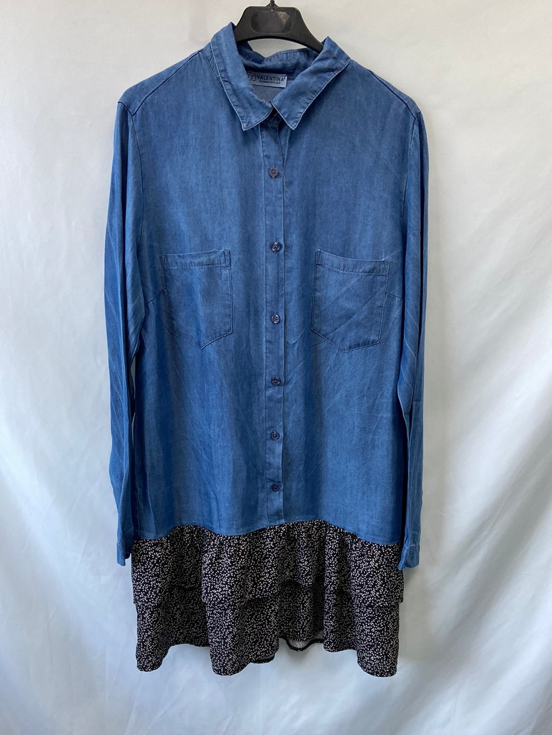 market,VALENTINA.Vestido denim doble textura T.XL