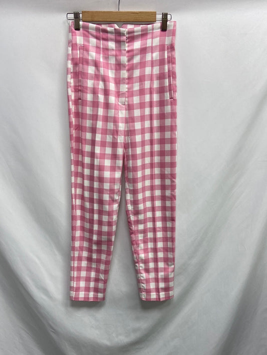 ZARA. Checkered trousers with pleats TS