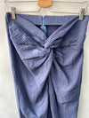 OTRAS.Falda midi azul textura TU(m)