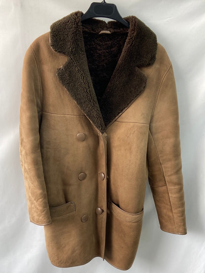 VINTAGE.Camel fur coat TU (M/L)