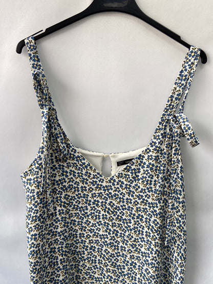 ZARA.Vestido flores lazada T.L