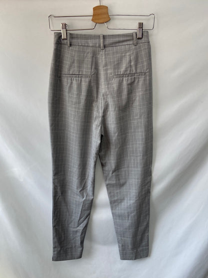 ZARA.Straight houndstooth trousers S.34