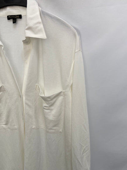 MASSIMO DUTTI.Oversized fluid white shirt T.xs