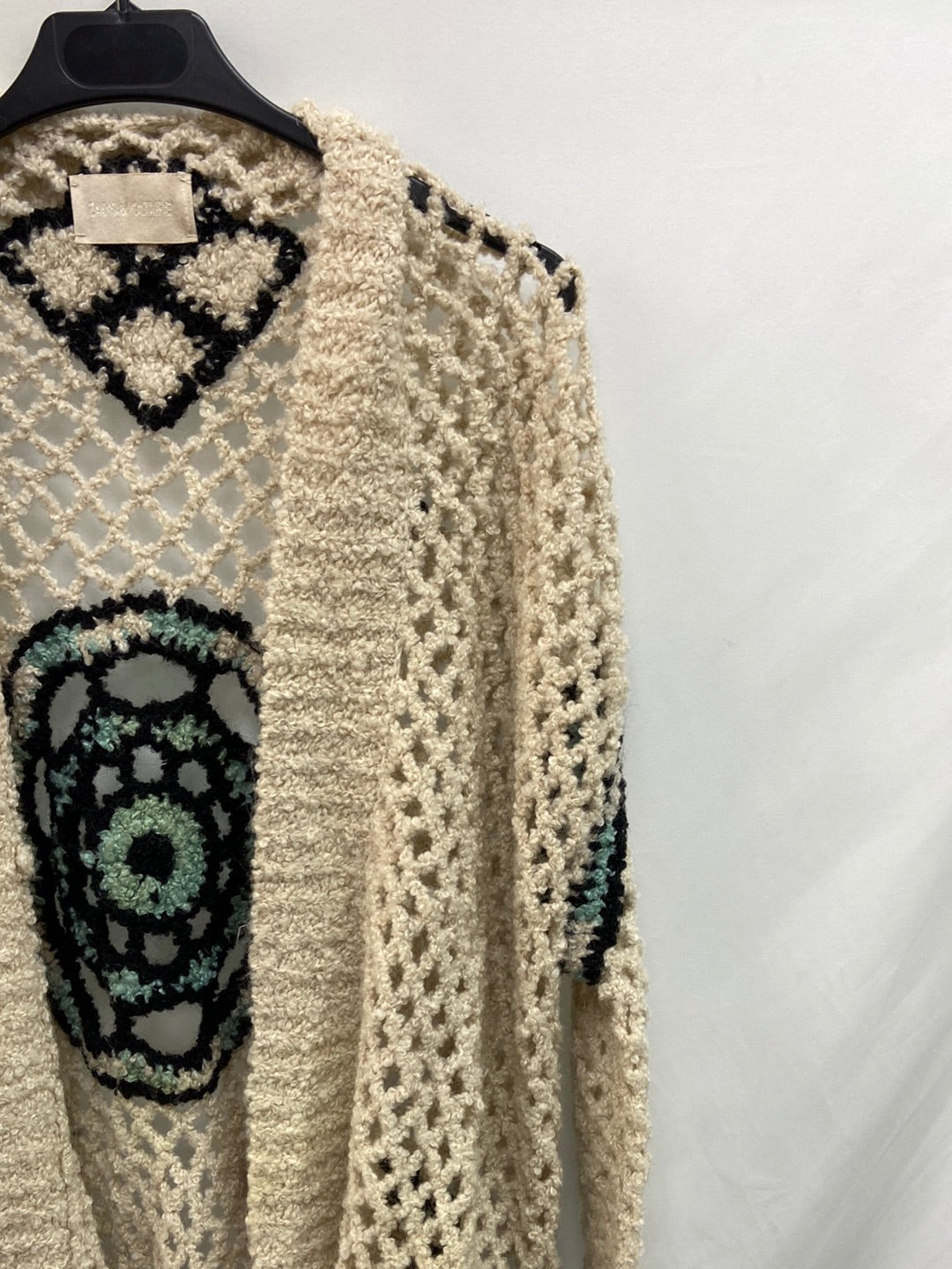ZADIG&VOLTAIRE.Cárdigan beige troquelado gordito T.xs