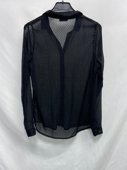 PULL&amp;BEAR. Black plumeti Ts blouse
