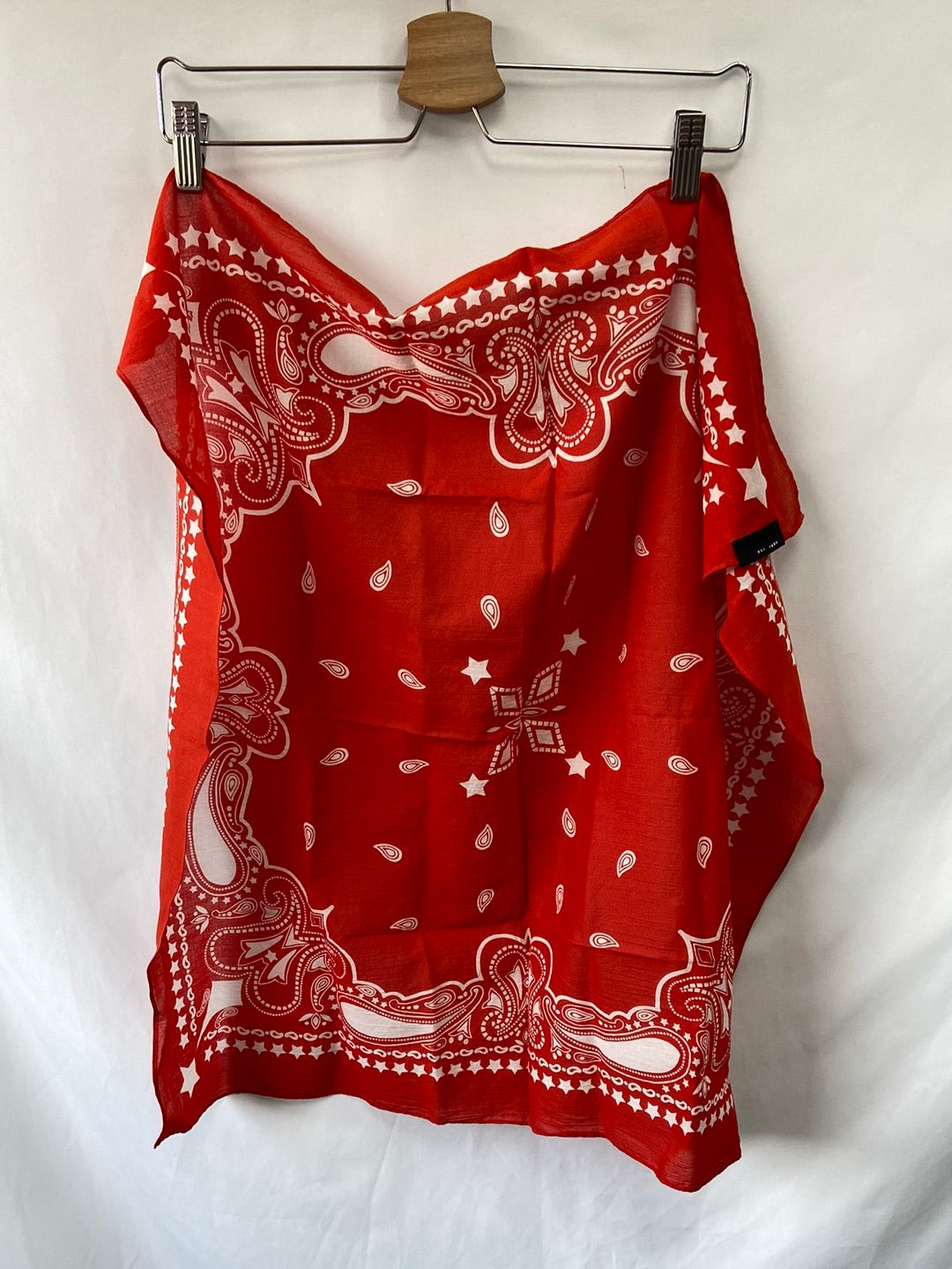 FRAAS.Pañuelo rojo cuadrado amebas