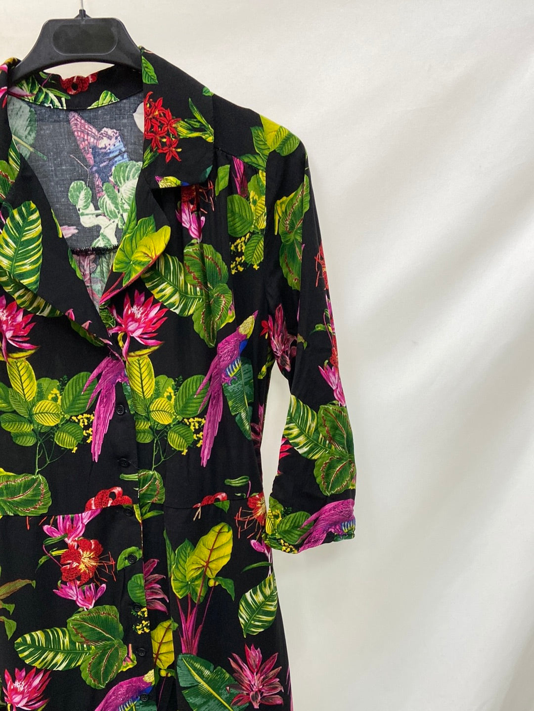 OTRAS.Vestido midi camisero estampado TU (S)