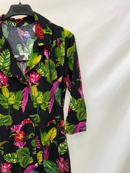 OTRAS.Vestido midi camisero estampado TU (S)