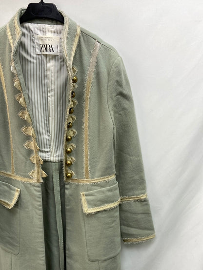 ZARA. Long coat with Ts trims