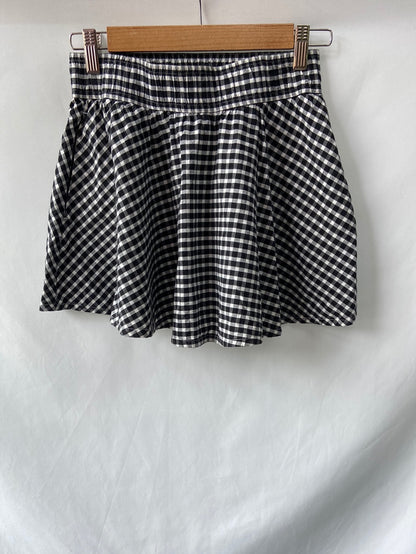 CALZEDONIA.Falda corta cuadros Vichy T.S