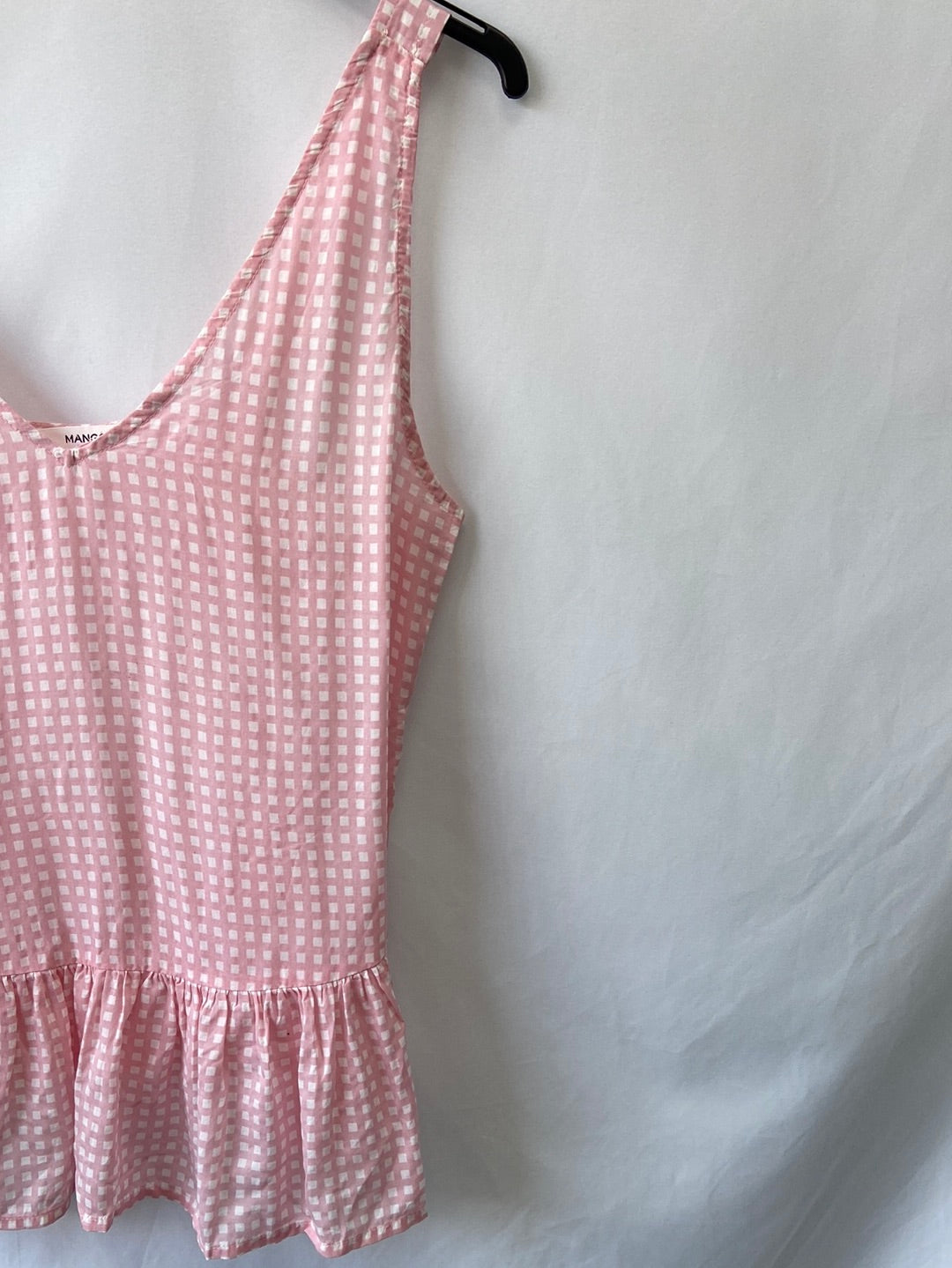 MANGO.Top rosa cuadros T.S