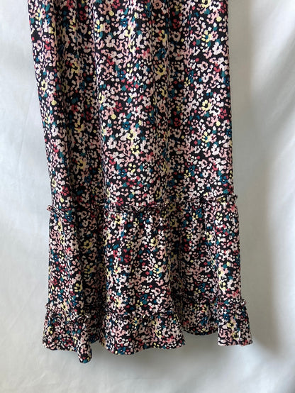 MANGO.Vestido midi Flores T.XS