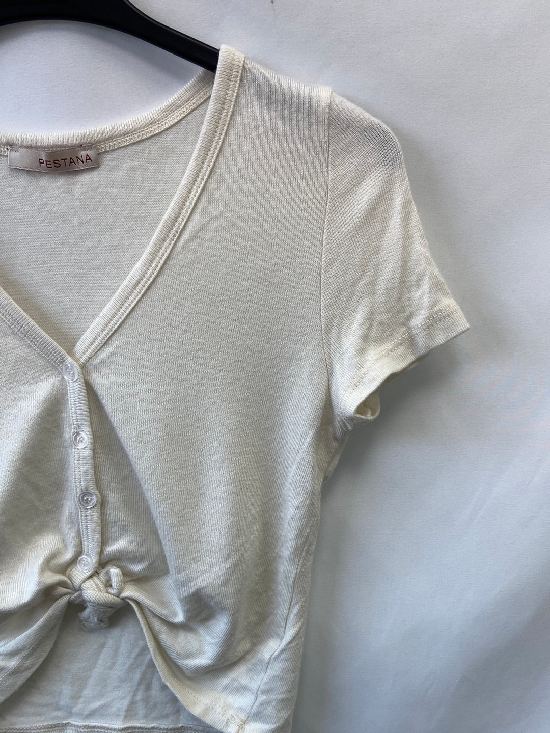 PESTANA .Beige knit top with buttons YOUR(s)