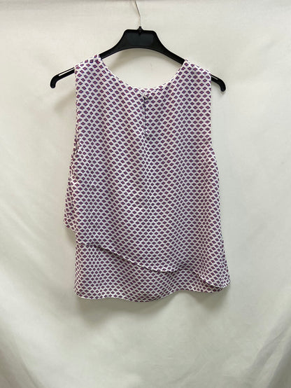 MANGO.Blusa sin mangas estampada T.XS