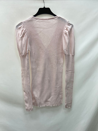 OTRAS.Rebeca básica rosa palo canalé T.XS/S