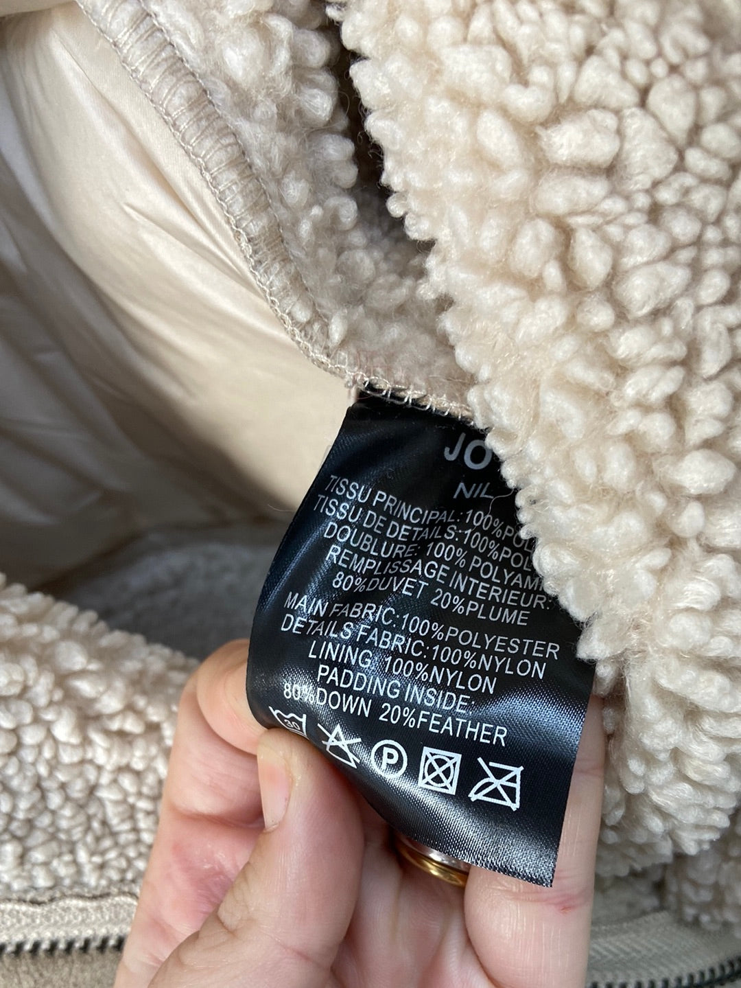 JOTT. Abrigo beige texturas T.s/m