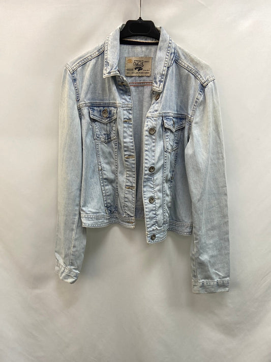 ZARA. cazadora vaquera clara T.L (s)
