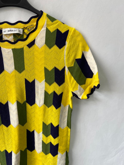 ZARA KNIT.Top punto manga corta T.S