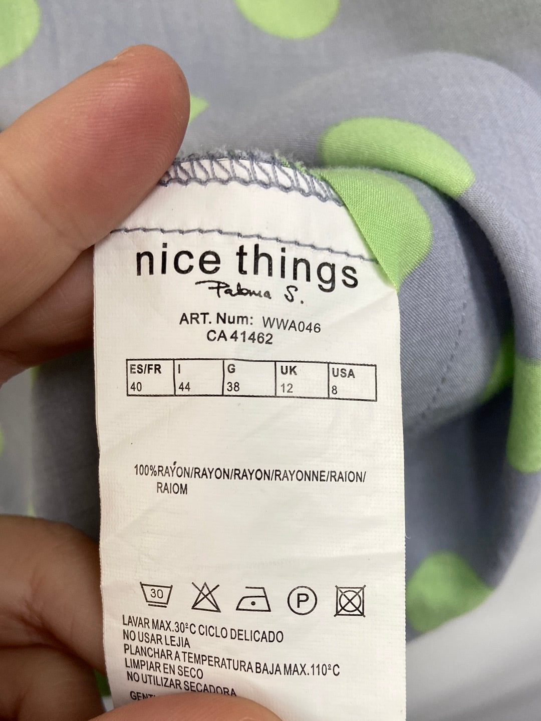 NICE THINGS. Polka dot blouse T.40