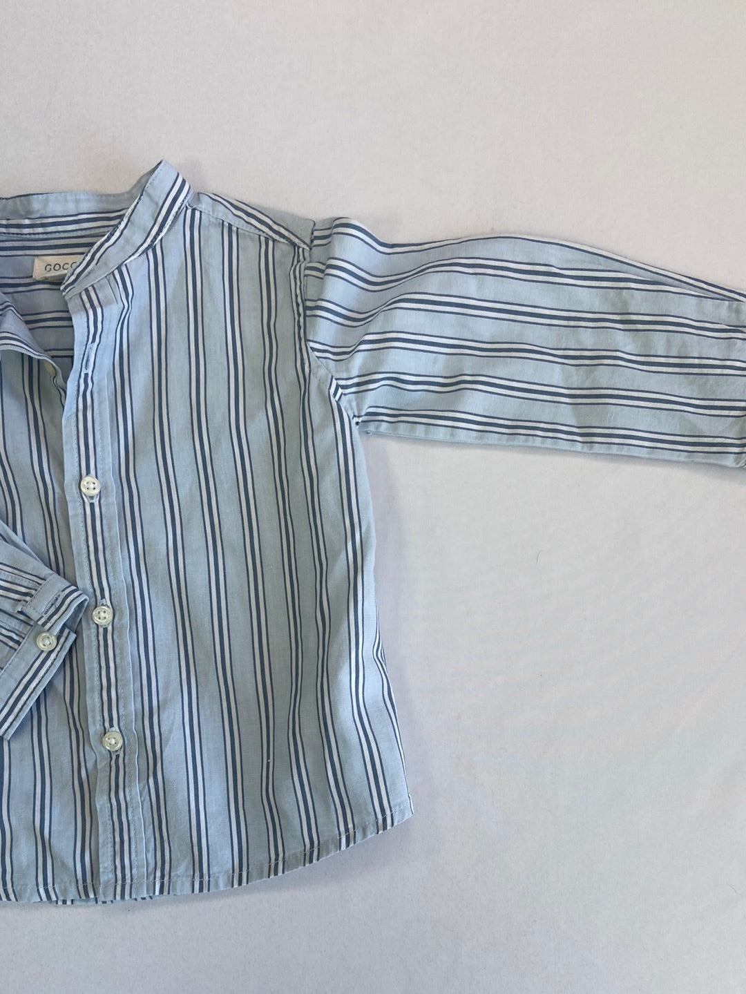 GOCCO. Camisa rayas azules T.12-18m