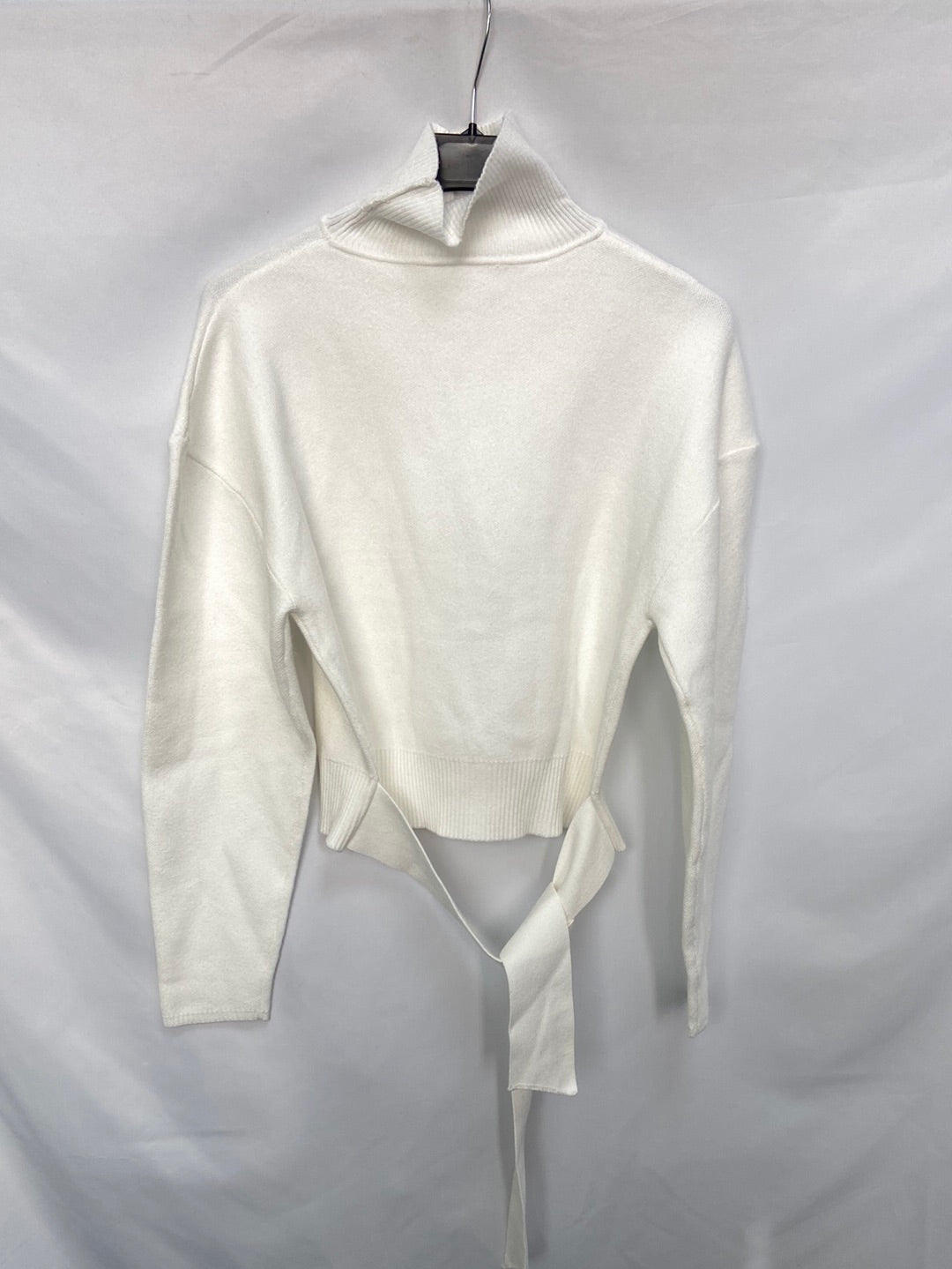 OTHERS. White Perkins Ts crew neck knit sweater