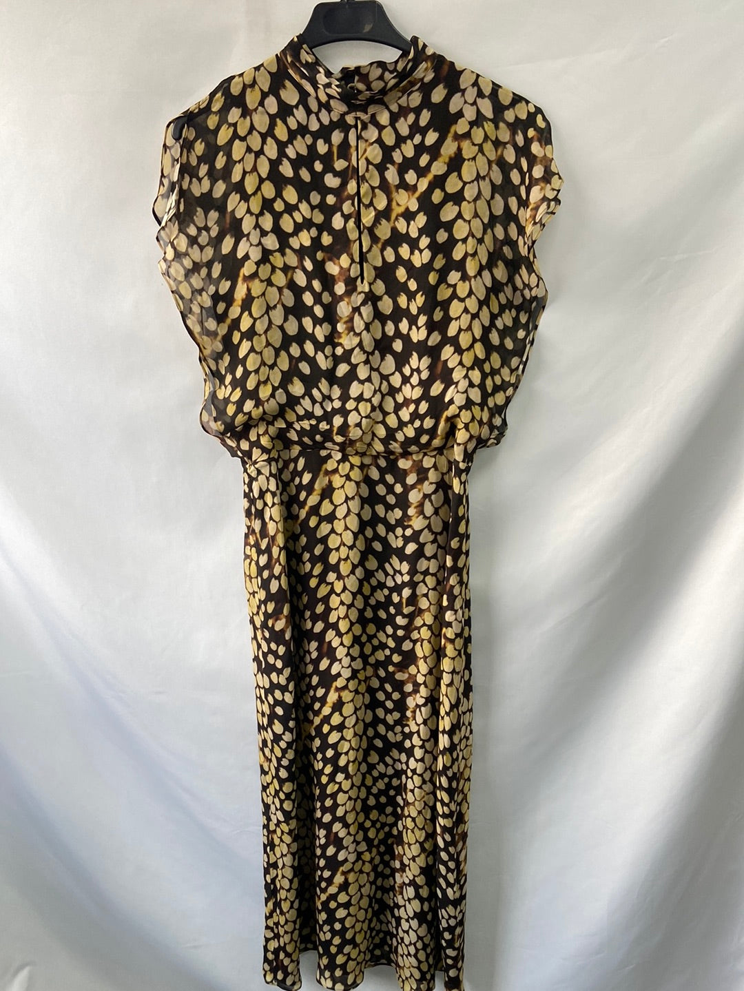 MASSIMO DUTTI.Vestido largo estampado T.36