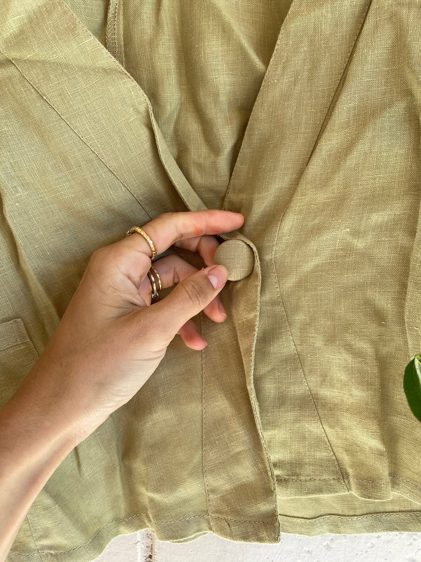 Blusa verde 100%lino T.xs/s