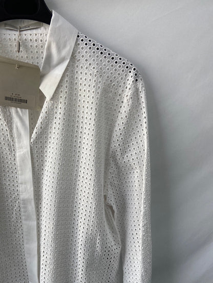 UTERQÜE. Tl die-cut white shirt