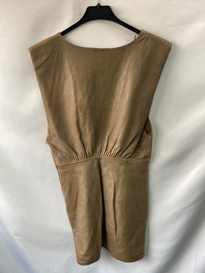 ZARA.Vestido piel T.M