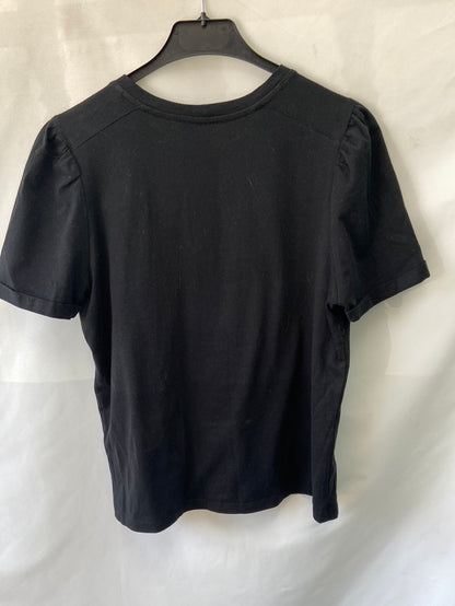 OTRAS.Camiseta negra detalle encaje T.s/m