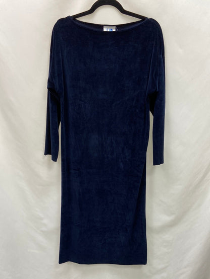 SLUIZ. Vestido terciopelo azul T.u(l)