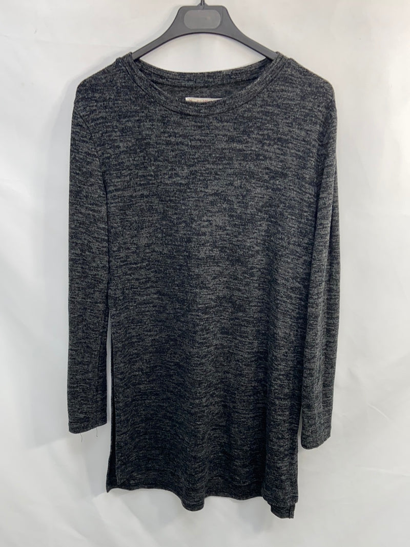 PULL&BEAR.Jersey largo gris oscuro T.s