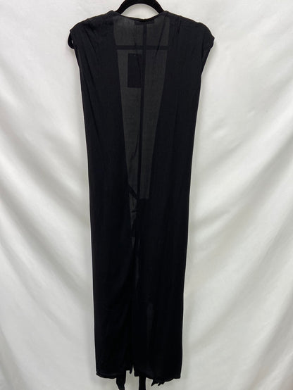 MANGO.Long black vest TM